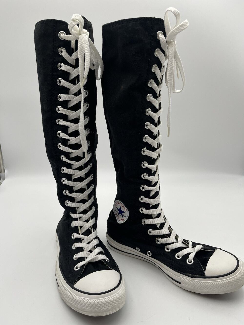 VINTAGE Converse Chuck Taylor XX-Hi Knee High Black 1V708 Women 8 Men 6 Y2K